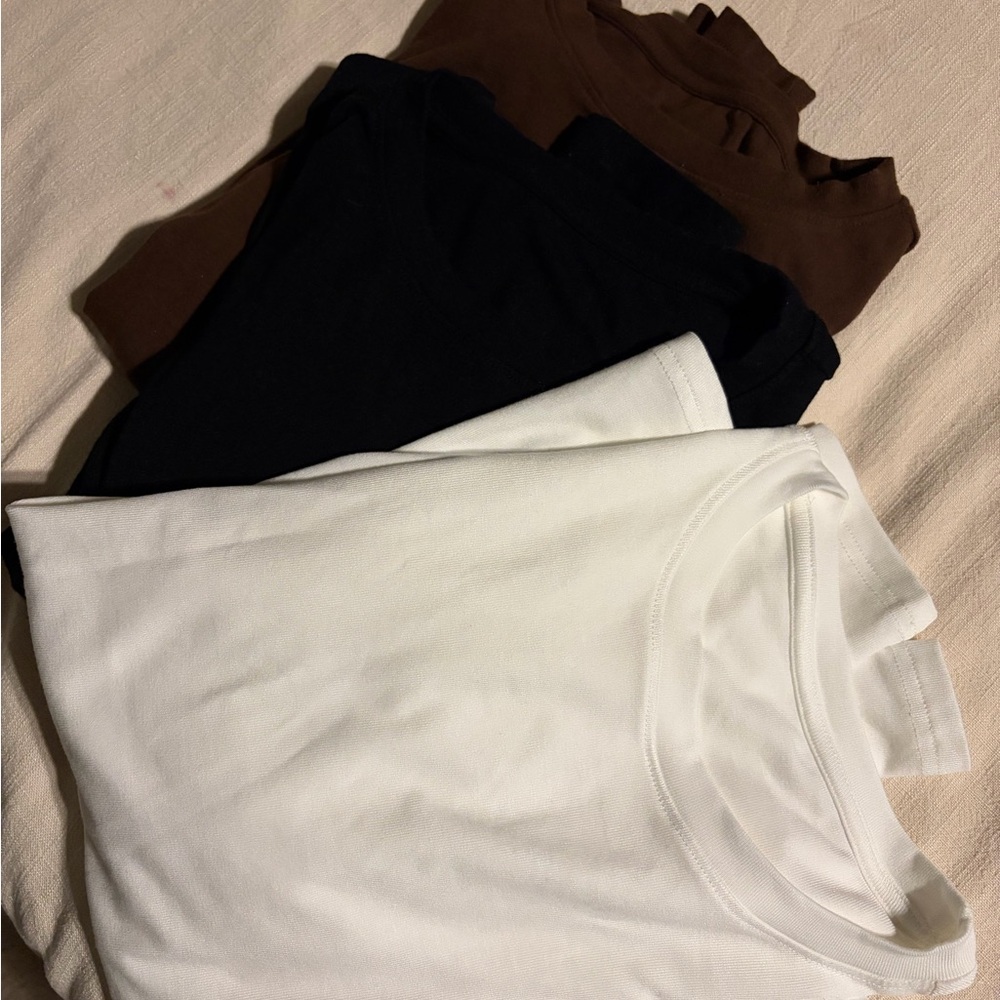 Amazon Women's Long Sleeve Tees - White, Black, Brown